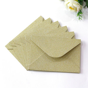 Sobres de papel con purpurina dorada para invitación, sobre rectangular para fiesta de boda, graduación, Baby Shower y negocios - Product Image 6