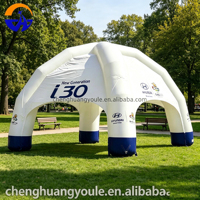 Tente publicitaire gonflable araignée 2026 personnalisable en usine, 4 pieds, à soufflerie constante avec souffleur
