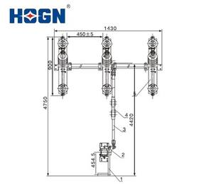 <span class=keywords><strong>HOGN</strong></span> Interrupteur-sectionneur extérieur haute tension Protection d'isolement Interrupteur-sectionneur pour sectionneurs de commutateur - Product Image 3