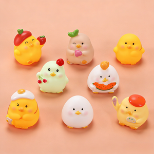 Moo-Cat Squad Jouet de véhicule en caoutchouc souple avec sons apaisants pour enfants - Mignon petit poussin - Product Image 3