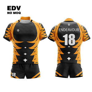 Uniformes de rugby de conception de logo de transfert de chaleur de haute qualité Kits de rugby Maillot de chemises de rugby - Product Image 6