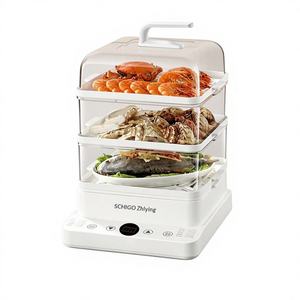 Cuiseur Vapeur Électrique Multifonctionnel Chigo 24L Grande Capacité avec Couvercle Transparent, Trois Niveaux, Commande Tactile – Idéal pour la Maison, Cadeau, Vente en Gros - Product Image 1