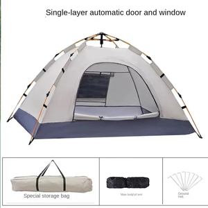 Carpa de camping automática para 4 personas, impermeable, de tela Oxford, con una habitación, de montaje rápido, refugio para exteriores. - Product Image 3
