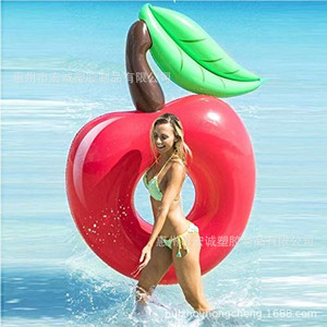 Inflatable Cherry Swimming Ring 120Cm Red Floating Bed For Adults Water Play Pool Accessory - Product Image 2