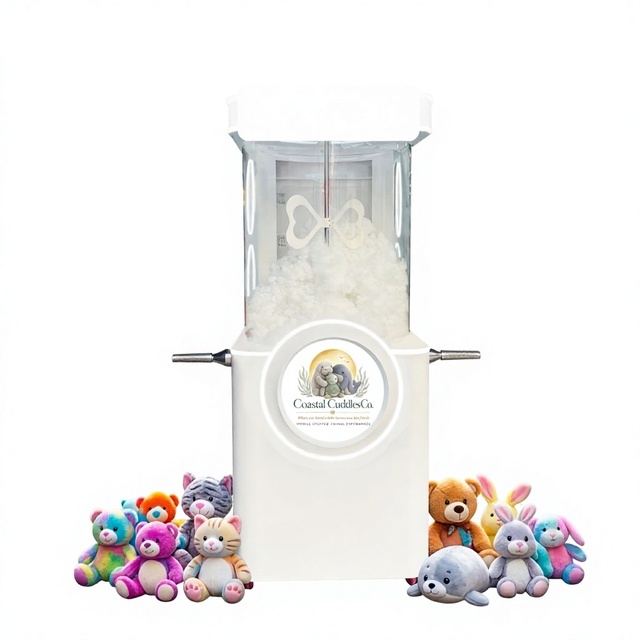 Automatic Vertical Waterproof Plush Toy Filling Machine 1600W Power 110-240V Compatibility CE Certified for Teddy Bears Soft