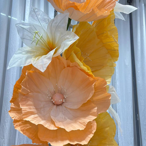 Fleur artificielle géante en papier multicolore faite à la main <span class=keywords><strong>L</strong></span>-058 pour décoration de mariage, vitrine, fête des mères, décoration de la maison - Product Image 5