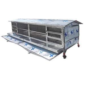 Grande pollaio all'aperto in acciaio inossidabile con una toilette a forma di imbuto, resistente al vento e alla pioggia - Product Image 3