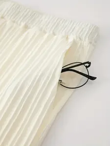 Maglietta in tinta unita a maniche corte bianca e <span class=keywords><strong>pantaloni</strong></span> con coulisse da <span class=keywords><strong>uomo</strong></span> - Product Image 4