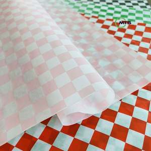 Papier alimentaire anti-graisse enduit de silicone imprimé sur mesure, simple face, pour hamburger, sandwich, pizza, shawarma, lait, gelée - Product Image 2