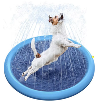 Tapis de jeu et de refroidissement pour animaux de compagnie, gonflable, avec pulvérisation d'eau, pour piscine, baignoire d'été rafraîchissante pour chiens et enfants