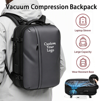 Sac à dos de compression sous vide antivol imperméable personnalisé, sac à dos de voyage multifonctionnel avec serrure TSA pour unisexe