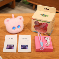 Peluche Chat Interactif IA, Compagnon Émotionnel, Jouet Électrique Parlant et Tactile pour le Confort des Enfants