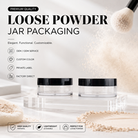 Pot à poudre libre vide personnalisé avec tamis 10g 20g, contenant transparent pour maquillage, pot portable pour fard à joues, emballage cosmétique