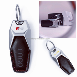 Regalos de promoción Llaveros de recuerdo baratos Logotipo de coche Tienda de coches Llavero de cuero en blanco de Metal personalizado Llavero De Cuero - Product Image 2