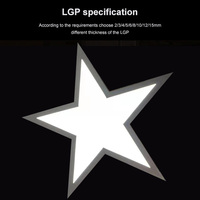 Panneaux lumineux LED modernes LGP EdgeLight 18W/36W Plaque de guidage de lumière Rétroéclairage SMD2835 6000K CRI80 DC24V Plastique Aluminium Utilisation hôtelière