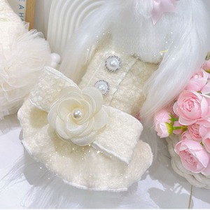 Elegante Vestido de Boda para Perro, Traje Cálido de Invierno para Mascotas, Falda Tutú Blanco Hueso para Gatos Ragdoll y <span class=keywords><strong>Perros</strong></span> Pequeños, Regalo para Fiesta de Cumpleaños, Venta al por Mayor - Product Image 4