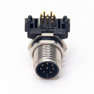 M12 PCB Bảng Điều Chỉnh Gắn Vách Ngăn Ổ Cắm Thông Tư Nối 4 5 8 Pin Right Angle Đối Với Nam Nữ Không Thấm Nước IP67 Một Mã Loại - Product Image 3