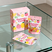 Sachet debout recyclable Emballage alimentaire de bonbons Ziplock refermable Sacs et boîte en plastique refermable pour petites entreprises 3.5 Mylar