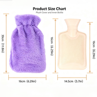 Sac de thérapie chaud/froid portable en fausse fourrure de lapin personnalisée avec housse amovible pour le soin de l'abdomen et du corps