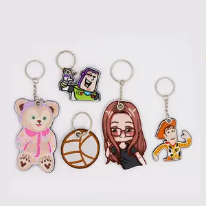 Whole Sale Custom Animal Embroidery Keychain High quality Embroidered Keyring