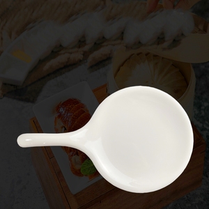 Plato redondo de melamina para <span class=keywords><strong>Pizza</strong></span> de 7,5 pulgadas, nuevo diseño, suministro para restaurante, plato hondo duradero con mango de plástico - Product Image 3