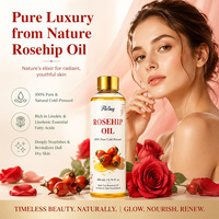 Minyak Rosehip Pengurang Garis Halus Meningkatkan Kolagen Kulit Mengurangi Kerutan Kering di Wajah Menyeimbangkan Warna Kulit Tidak Rata untuk Kulit Dewasa Perawatan Harian OEM