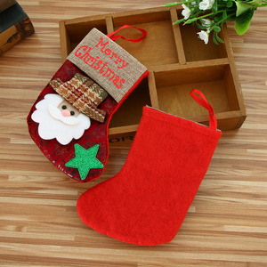 <span class=keywords><strong>Chaussette</strong></span> <span class=keywords><strong>de</strong></span> Noël TC, sac cadeau pour bonbons et chocolats, <span class=keywords><strong>chaussette</strong></span> rouge en velours brodé, décoration en <span class=keywords><strong>crochet</strong></span> tricotée <span class=keywords><strong>de</strong></span> style dessin animé - Product Image 4