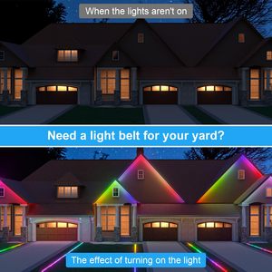Bande <span class=keywords><strong>LED</strong></span> <span class=keywords><strong>solaire</strong></span> RGB étanche IP67 avec télécommande pour gestionnaires de propriétés et bricoleurs, idéale pour la décoration extérieure des aires de jeux et des patios - Product Image 6