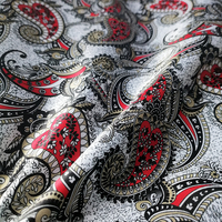 Tissus de doublure pour veste de costume sur mesure FabFairy Lining, motif Paisley, 100 % polyester satiné imprimé, en promotion