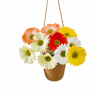 Fleurs artificielles en soie réaliste, marguerites, pour décoration de Noël et de la maison, technique de moulage minimaliste, fausses fleurs pour mariage, vente en gros