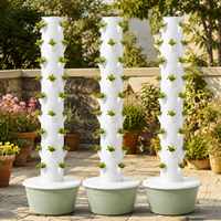 Tour de jardinage verticale à 9 niveaux, système hydroponique auto-arrosant, jardinière intérieure/extérieure pour potager domestique