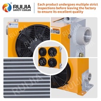 Enfriador de Aceite Refrigerado por Aire para Bulldozer, Intercambiador de Calor para Cargadora, con Cubierta de Ventilador Antipolvo, Maquinaria de Construcción
