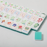 Jeu de Mahjong américain Orange Back, 160 pièces, tuiles en acrylique, prêt à jouer, jeu de table pour les réunions à domicile