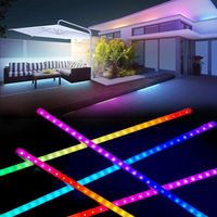 Barre lumineuse LED extérieure 90CM 100CM 120CM 12V IP67 étanche DMX RGB RGBW pleine couleur adressable avec contrôle USB via application, coque en aluminium