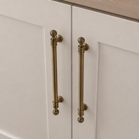 Poignées européennes en laiton brossé antique, de luxe, pour armoires de cuisine, armoires, commodes, tiroirs, boutons de meubles, quincaillerie d'entrée