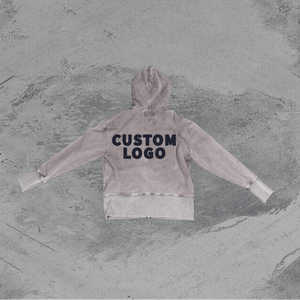 Sweat à capuche personnalisé de luxe, broderie, streetwear, molleton, vintage, surdimensionné, fermeture éclair - Product Image 3