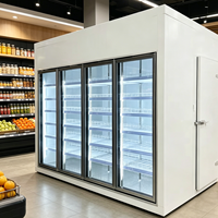 Réfrigérateur commercial à haute efficacité énergétique et chambre froide pour supermarché, équipement de réfrigération et de congélation