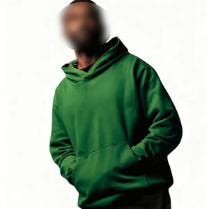 Sweat à capuche en coton lourd 420g à motif floral tricoté sur mesure pour hommes Pull à capuche avec logo imprimé en relief Fabricants de vêtements - Product Image 2