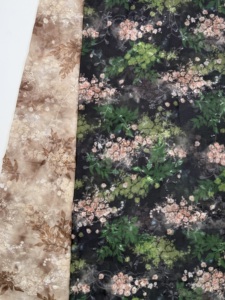 100% Polyester <strong>Embroidered</strong> Pleated Texture Dress High Quality Dark Floral Printed Chiffon Premium Embroidery <strong>Fabric</strong> - Product Image 2
