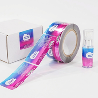 Étiquettes autocollantes personnalisées pour flacons cosmétiques, écologiques, résistantes aux rayures, imperméables et anti-huile, en rouleau, pour emballage.