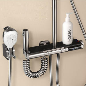 Set di cuffie per uso domestico con Display digitale intelligente in ottone per pistola a pressione grigio per pianoforte con chiave nascosta per doccia - Product Image 6