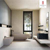 Panneau mural moderne en pierre frittée volcanique beige clair 1200x2800mm, finition mate, carreaux de pierre artificielle, modèle 3D pour cuisine