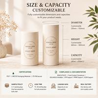 Boîte d'emballage cylindrique en papier de luxe certifiée FSC personnalisée, OEM, écologique, pour parfum, soins de la peau, bougie, cadeau, tube rond en carton