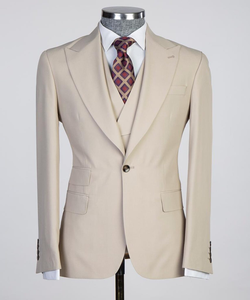 Tuta da <span class=keywords><strong>uomo</strong></span> 3 pezzi Slim Business Groom Wedding Fashion Blazer Blazer Set fabbrica all'ingrosso abiti da ufficio per <span class=keywords><strong>uomo</strong></span> <span class=keywords><strong>giallo</strong></span> - Product Image 2