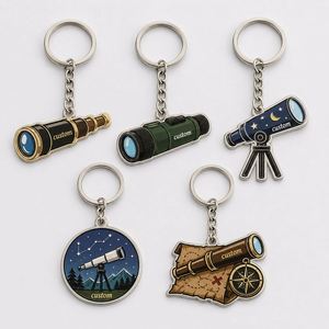 Llaveros de Telescopio Personalizados al por Mayor, Llaveros de Equipos Ópticos, Llaveros de Aventura, Viajes, Actividades al Aire Libre, Promoción de Tiendas, Recuerdo - Product Image 1