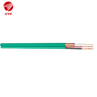 Cable Coaxial OEM de Suministro Directo de Fábrica, Kx7, Cubierta de PVC de Cobre, 2C, Verde, Cable de Alimentación para Cámara y Monitor, Cables de Comunicación CE