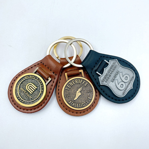 <b>Custom</b> Genuine PU Leather Luxury Car <b>Keychain</b> with Metal Logo-Durable & Eco-Friendly Promotional Gift - Product Image 1