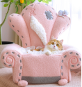 Lit pour chat en peluche semi-fermé, nid douillet pour chat, lavable, grotte de sommeil chaude