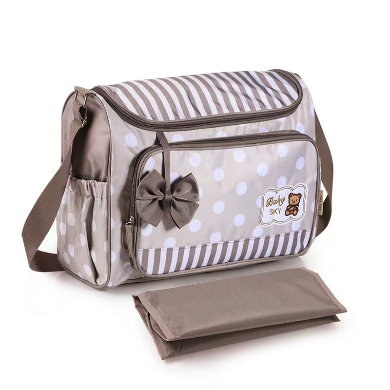 WL-8033 Sac à nœud papillon style ancien - Grand sac - Gris