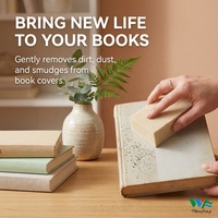 Éponge effaceuse en caoutchouc naturel pour nettoyage à sec, idéale pour la poussière et la saleté sur livres, documents et meubles